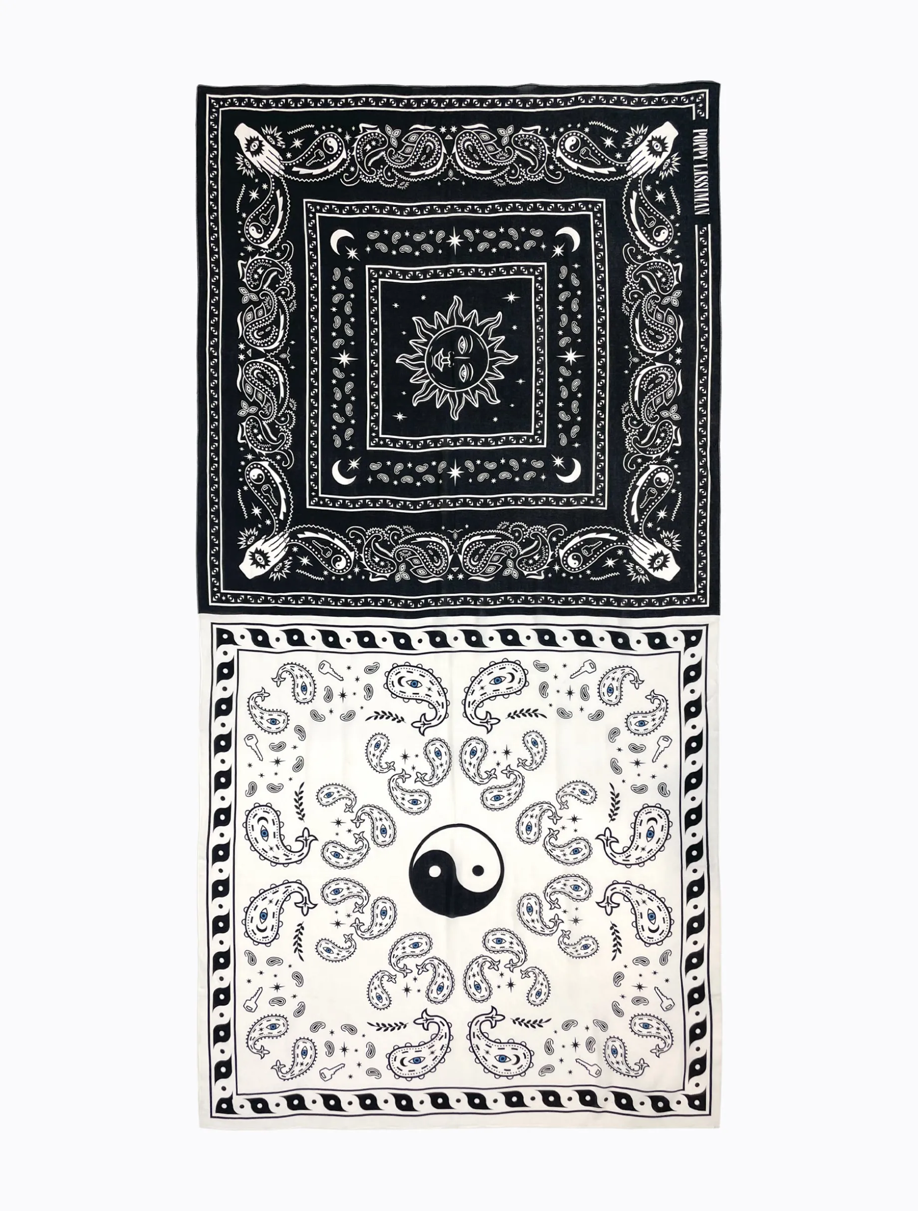 Black White Bandana Sarong