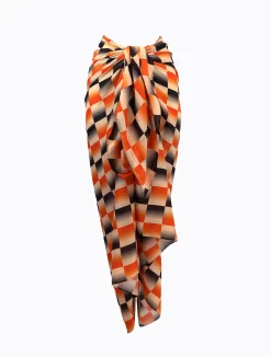 Check M8 Orange Sarong