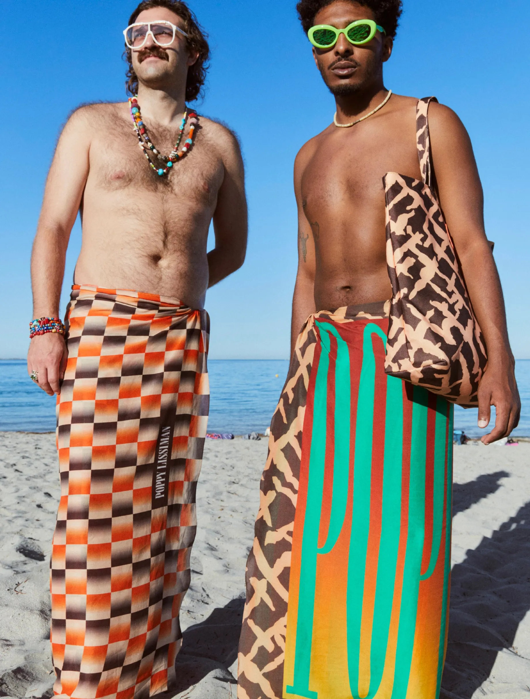 Check M8 Orange Sarong
