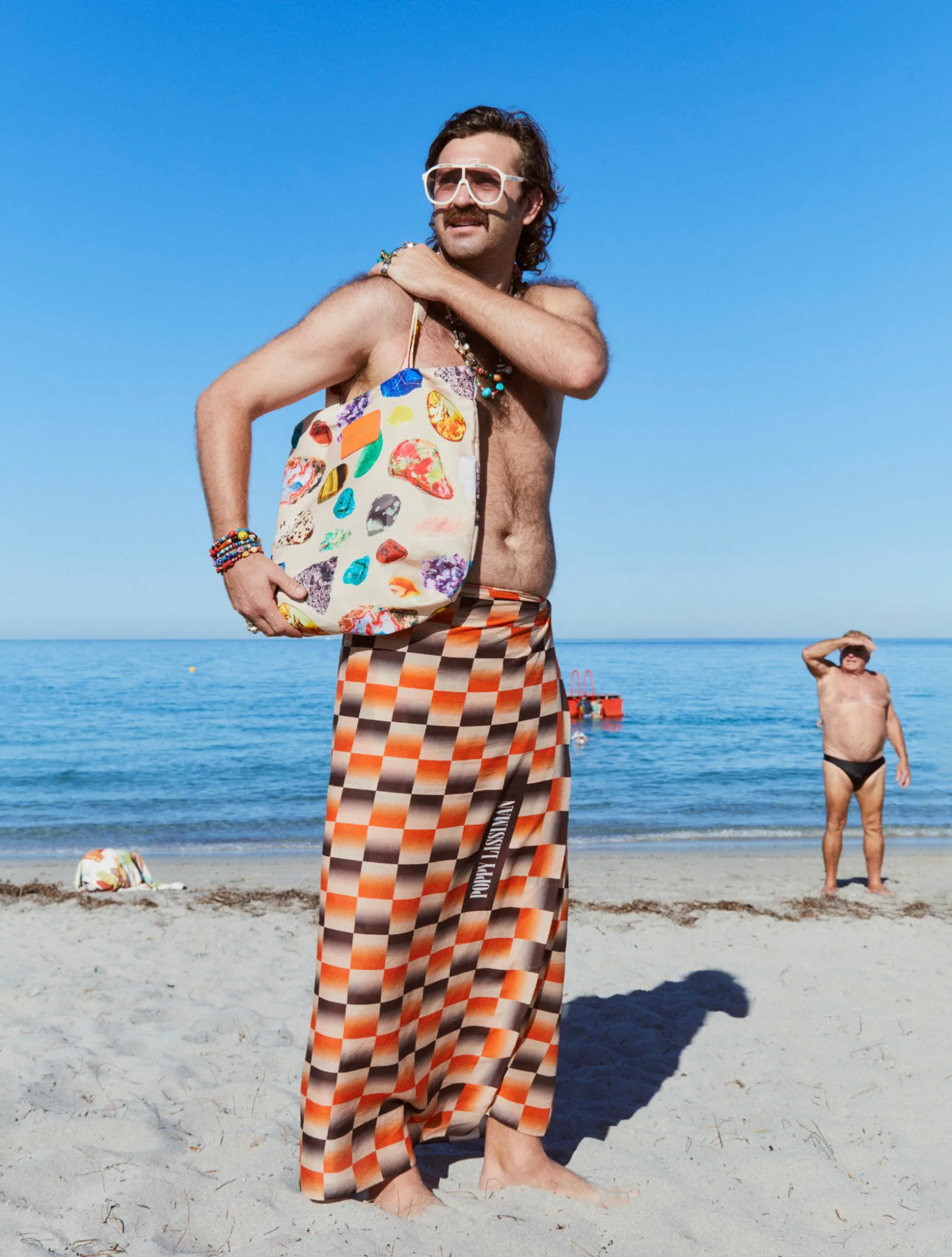 Check M8 Orange Sarong