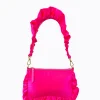 Frilled Satin Bag - Hot Pink