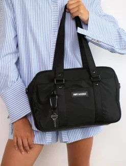Koko Laptop Bag - Black / Sky Blue