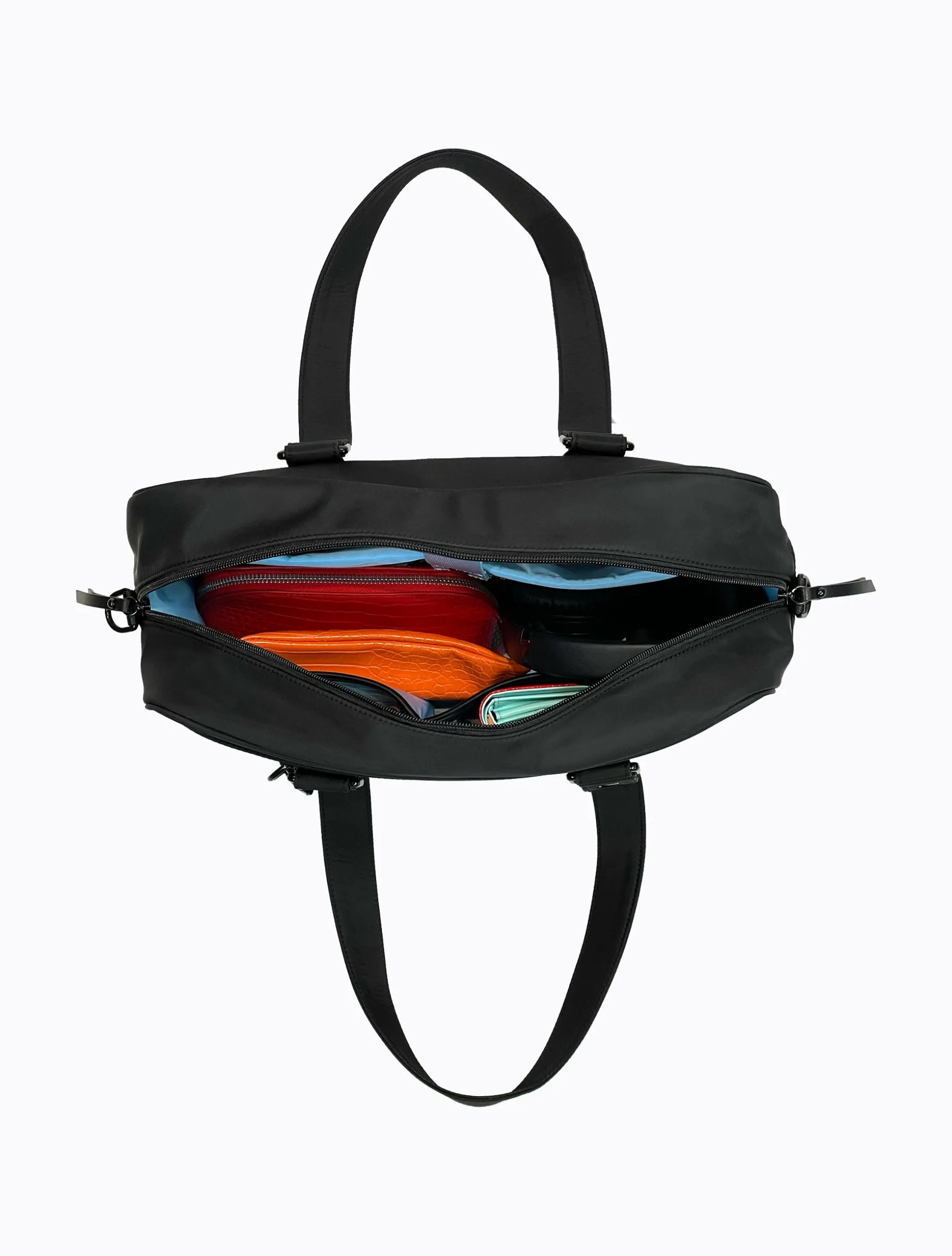 Koko Laptop Bag - Black / Sky Blue