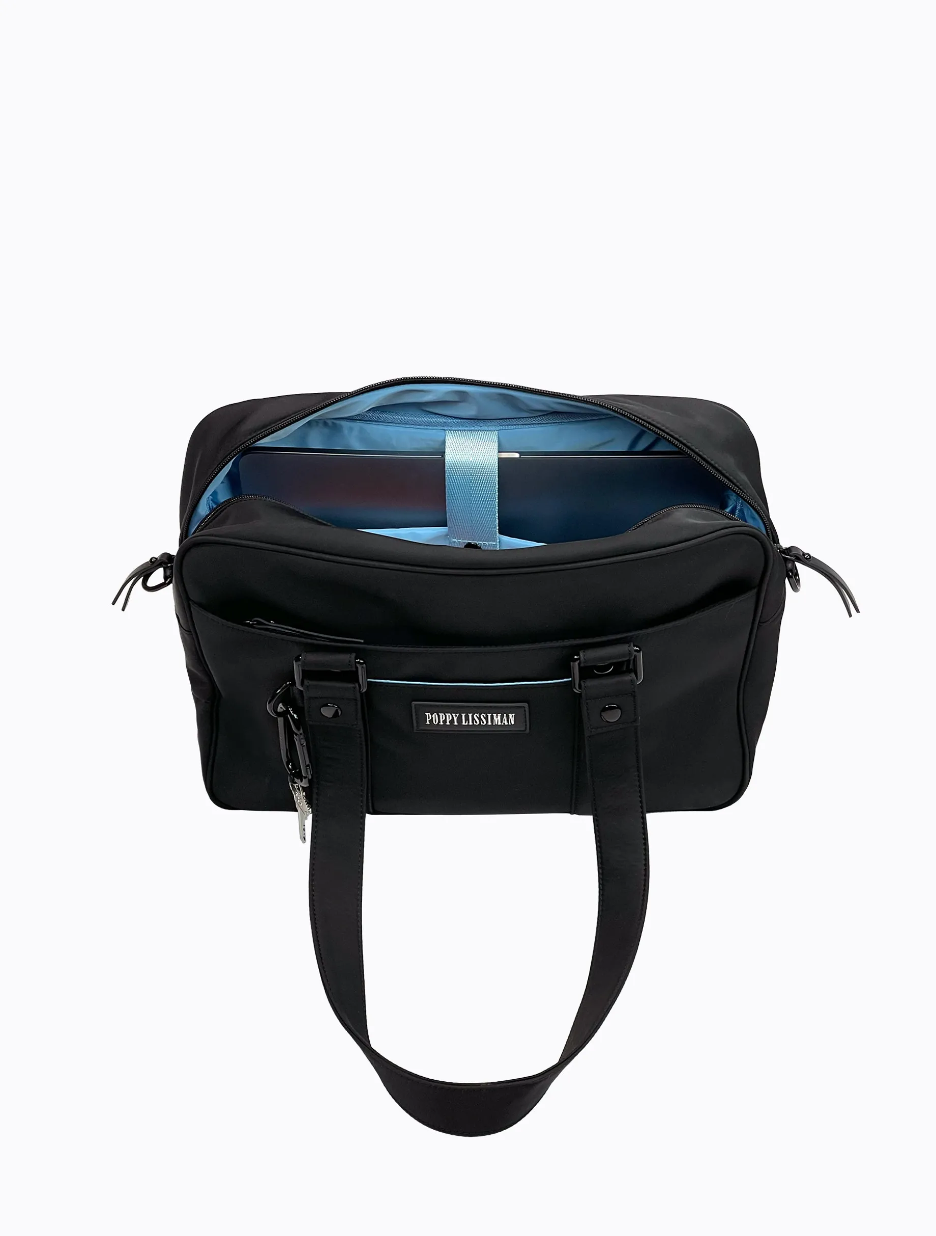 Koko Laptop Bag - Black / Sky Blue