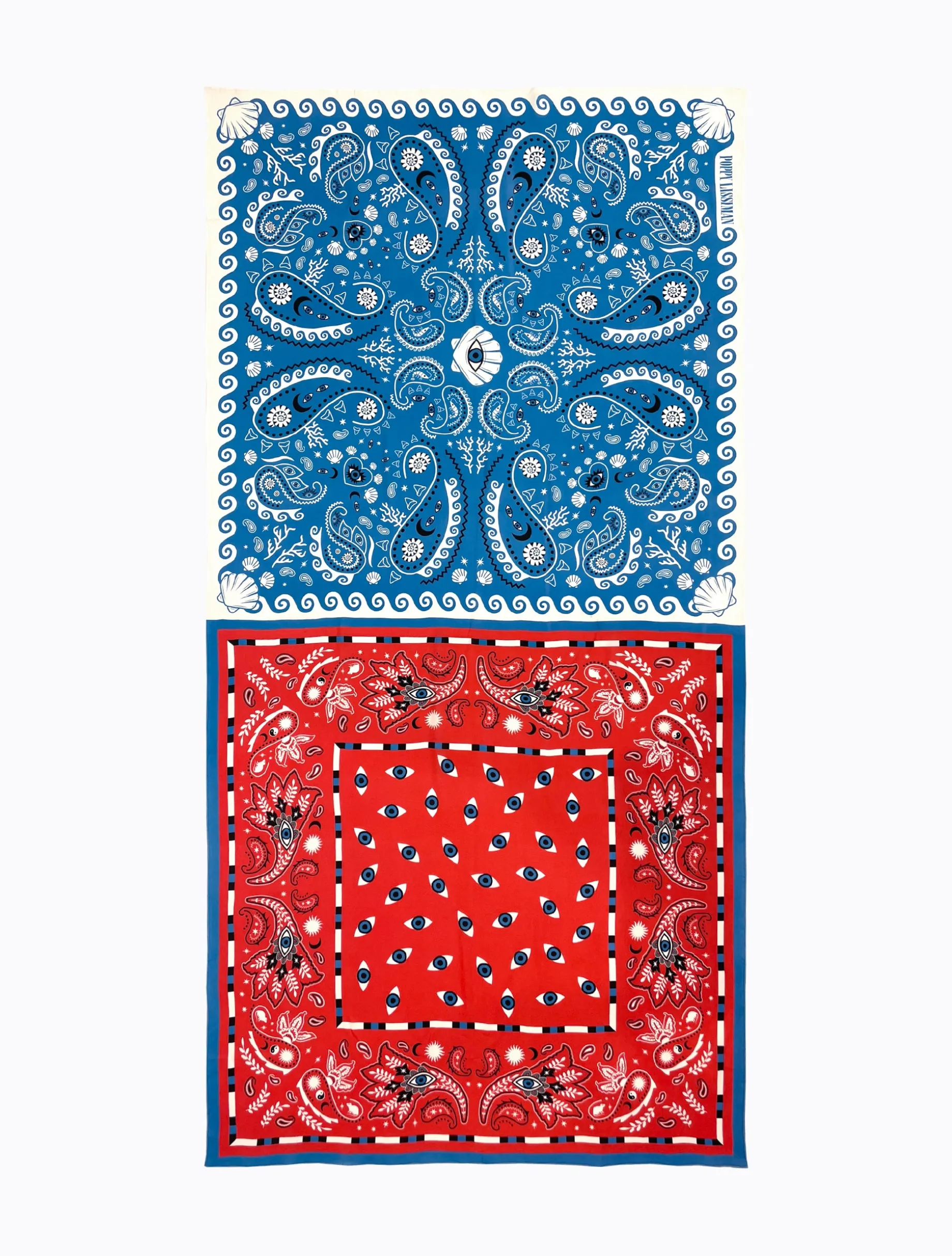 Red Blue Bandana Sarong