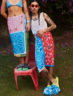 Red Blue Bandana Sarong