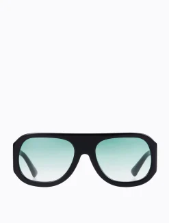 Spruce Aviators - Black/Green Gradient
