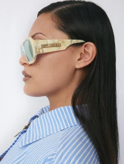 Spruce Aviators - Cream Marble/Gold