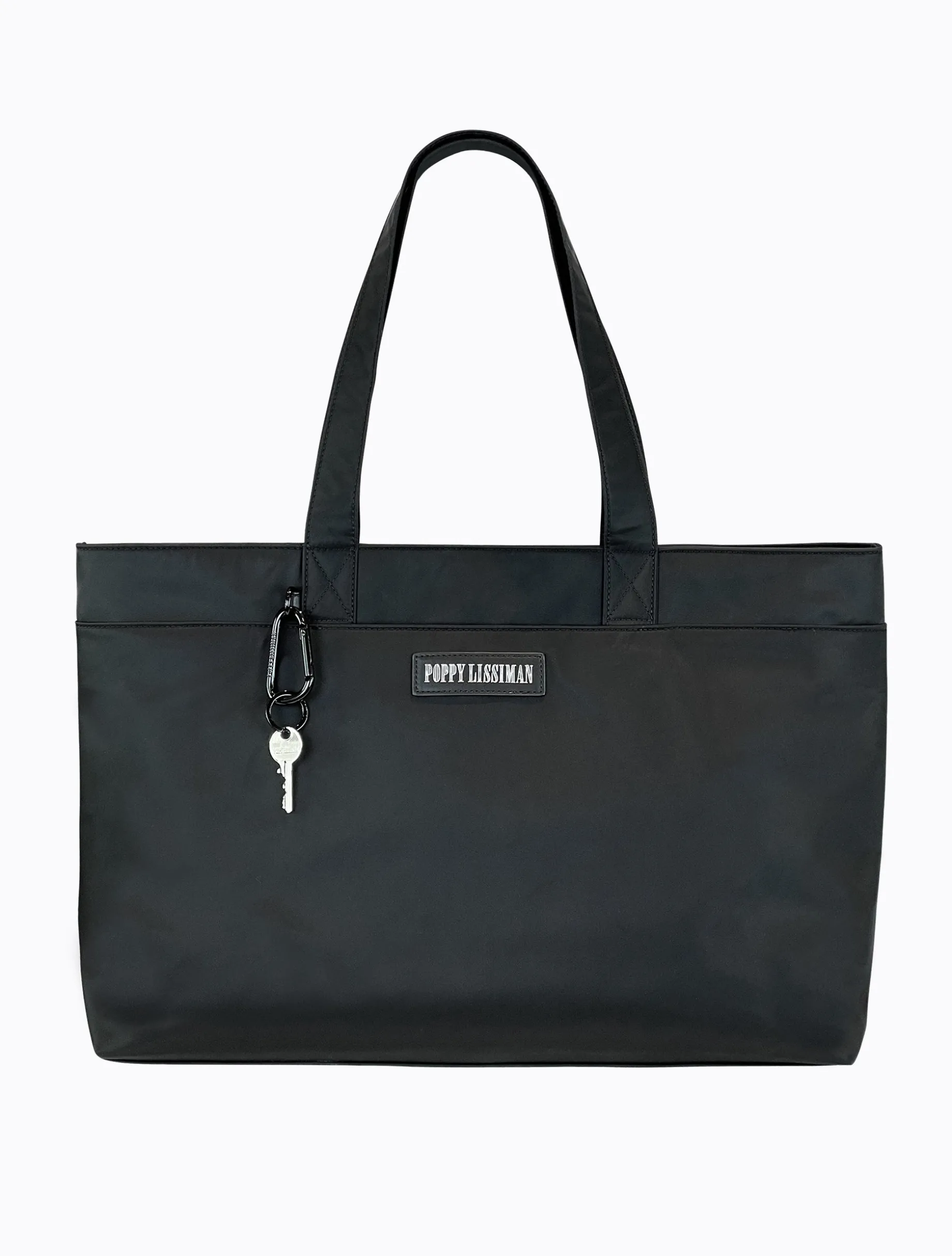 Winnie Laptop Tote - Black / Sky Blue